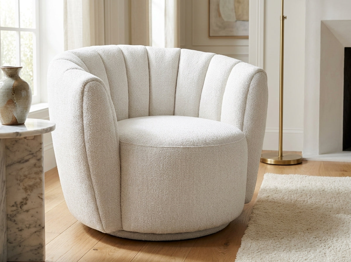 Cairo Cream Boucle Accent Chair | Dandenong & Hoppers Crossing
