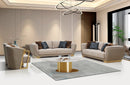 Acacia Modern Luxury Velvet Sofa Set Beige - Quality Rugs and Furniture