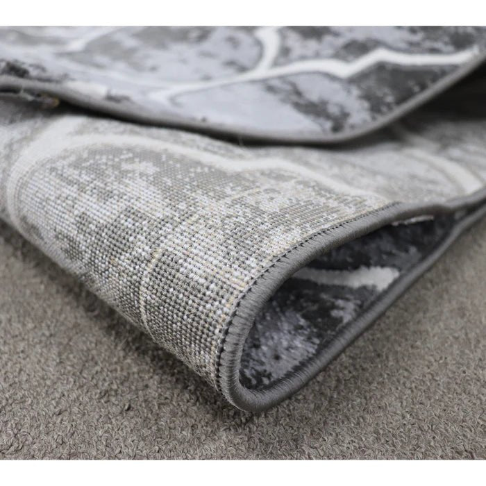 Almira G7504 Dark Grey L.Grey Modern Rug Hallway Runner - Quality Rugs and Furniture
