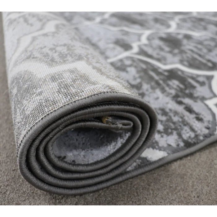 Almira G7504 Dark Grey L.Grey Modern Rug Hallway Runner - Quality Rugs and Furniture
