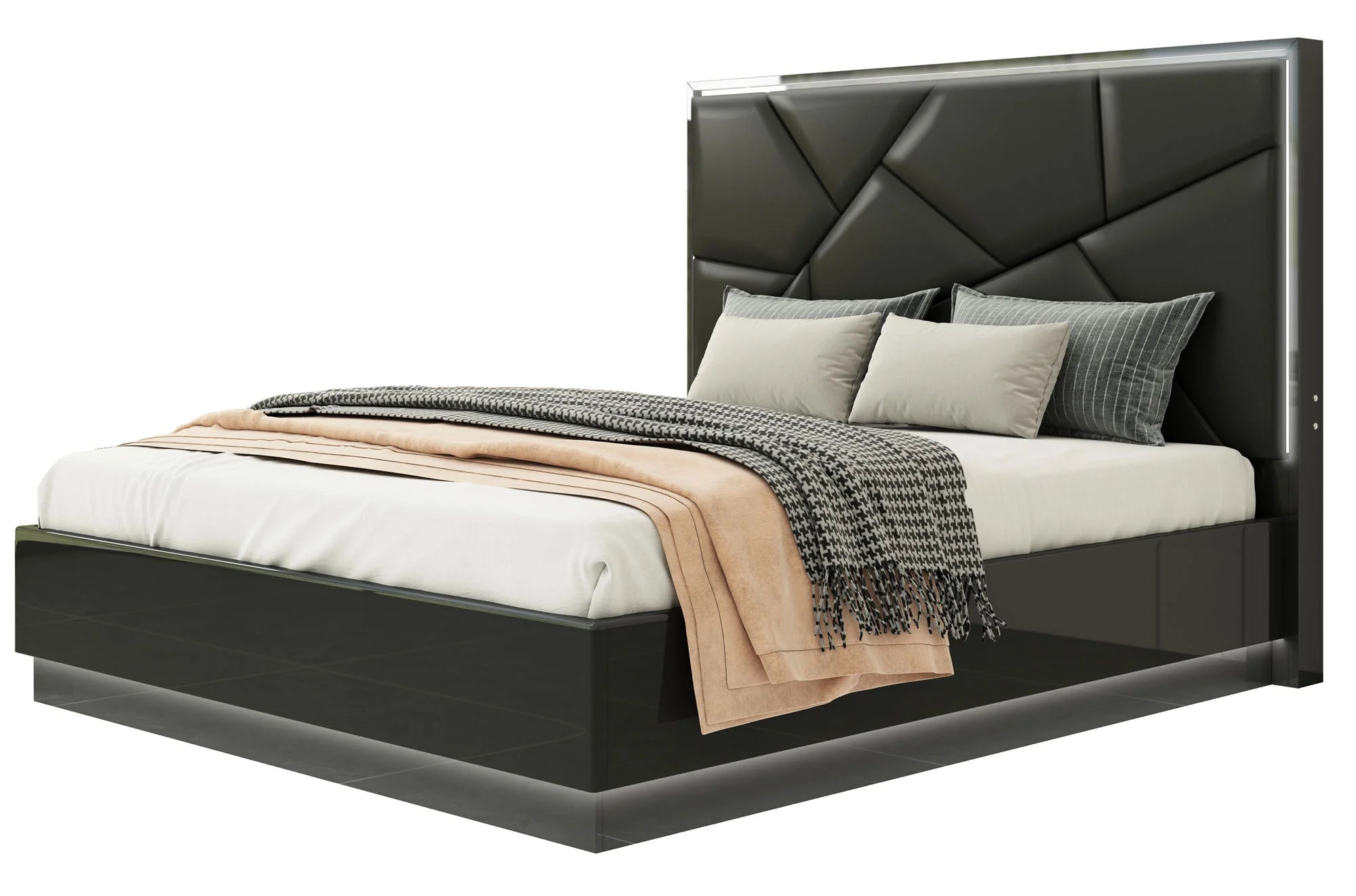 Andes Bedroom Suite Luxury Modern Black - Quality Rugs and Furniture