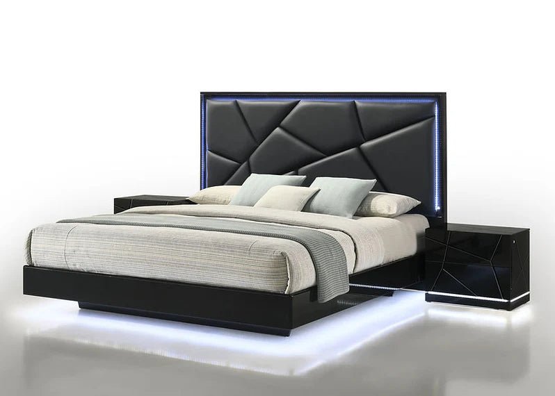 Andes Bedroom Suite Luxury Modern Black - Quality Rugs and Furniture