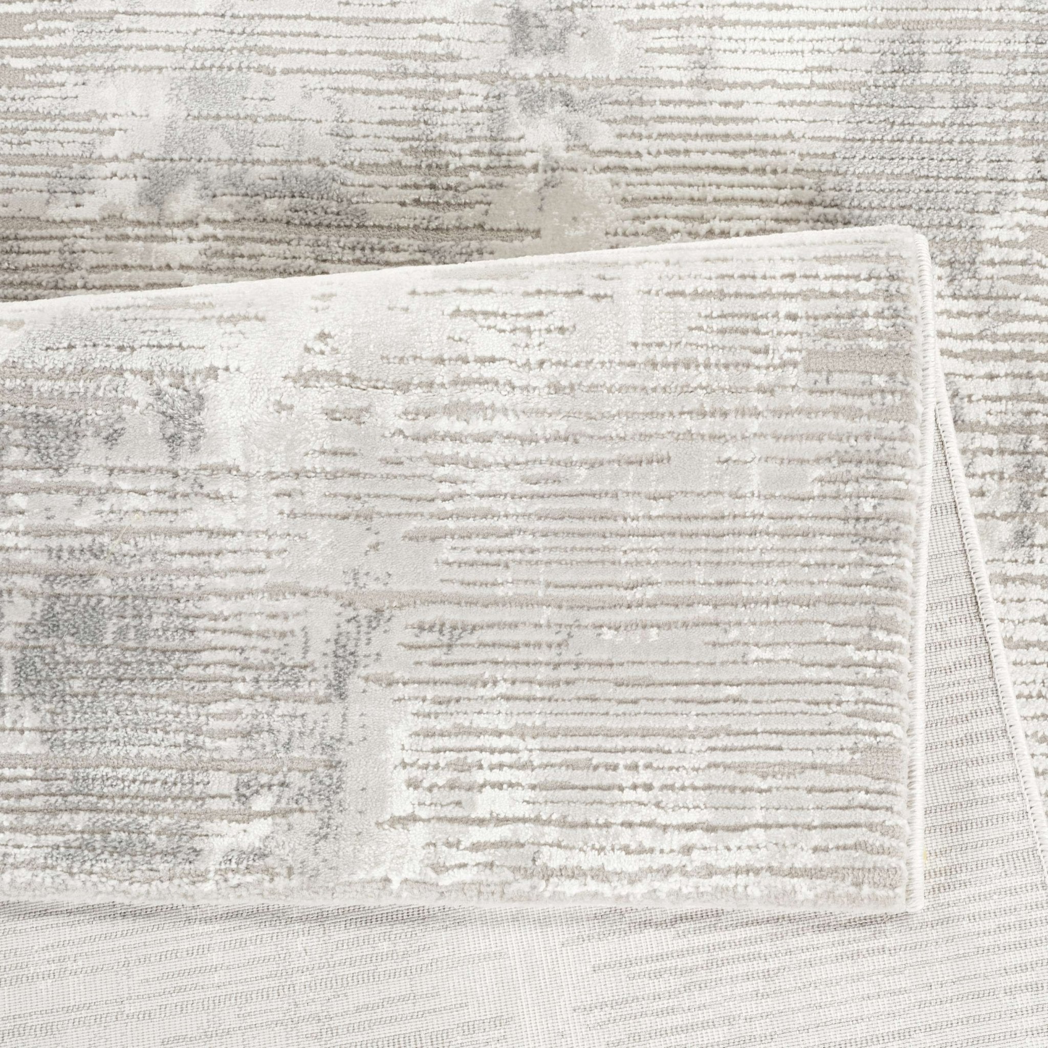 Anemon T015B Modern Area Rug Crem Silver - Quality Rugs and Furniture