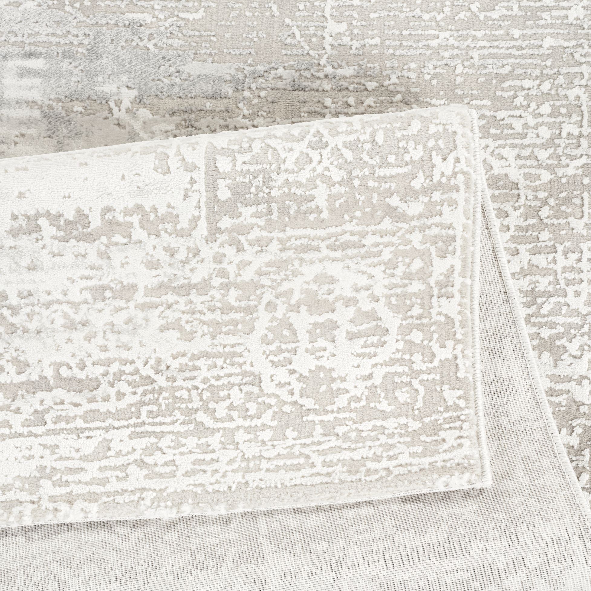 Anemon T025A Modern Area Rug Silver Cream - Quality Rugs and Furniture
