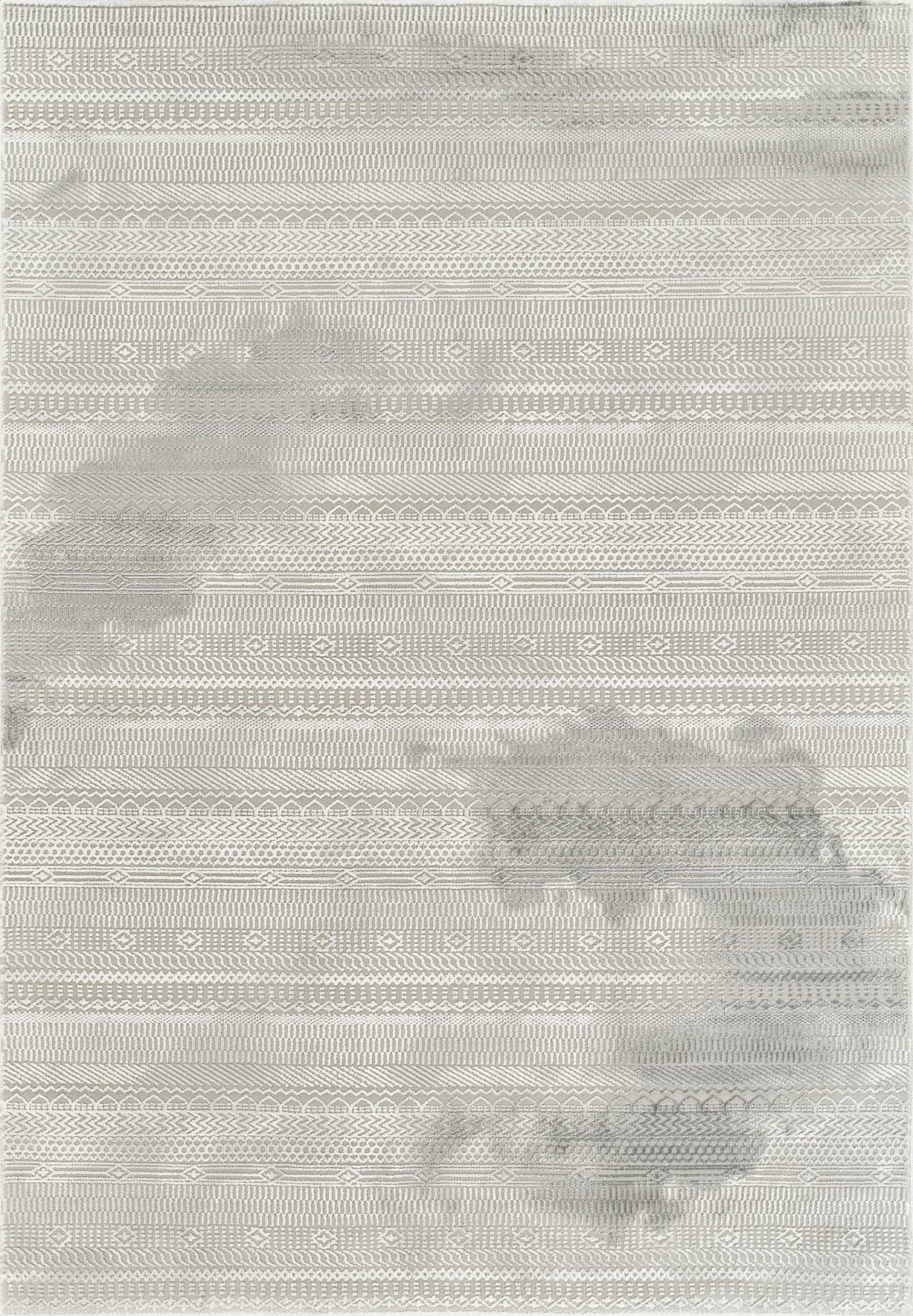 Anemon T053A Modern Area Rug Cream Silver - Quality Rugs and Furniture