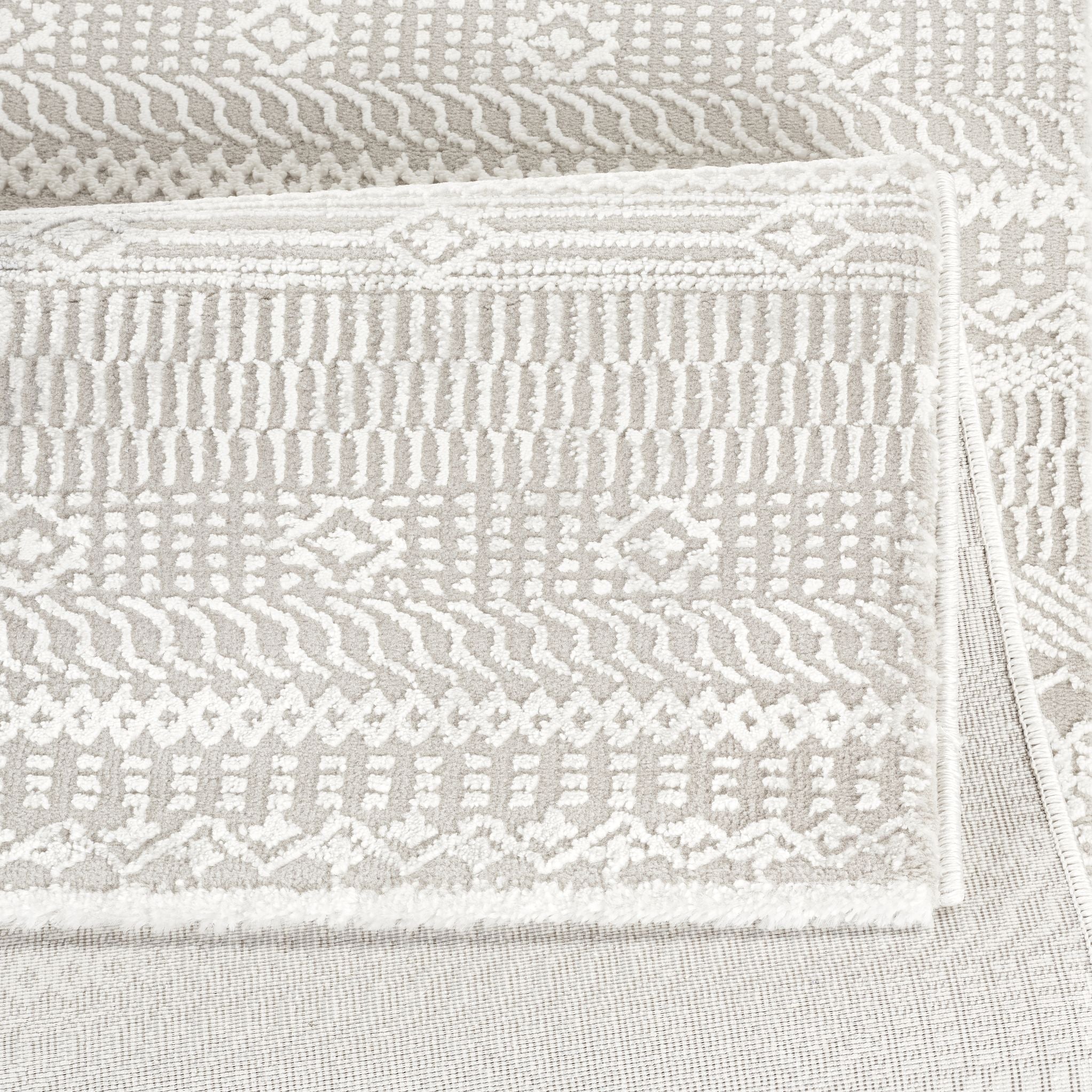 Anemon T053A Modern Area Rug Cream Silver - Quality Rugs and Furniture