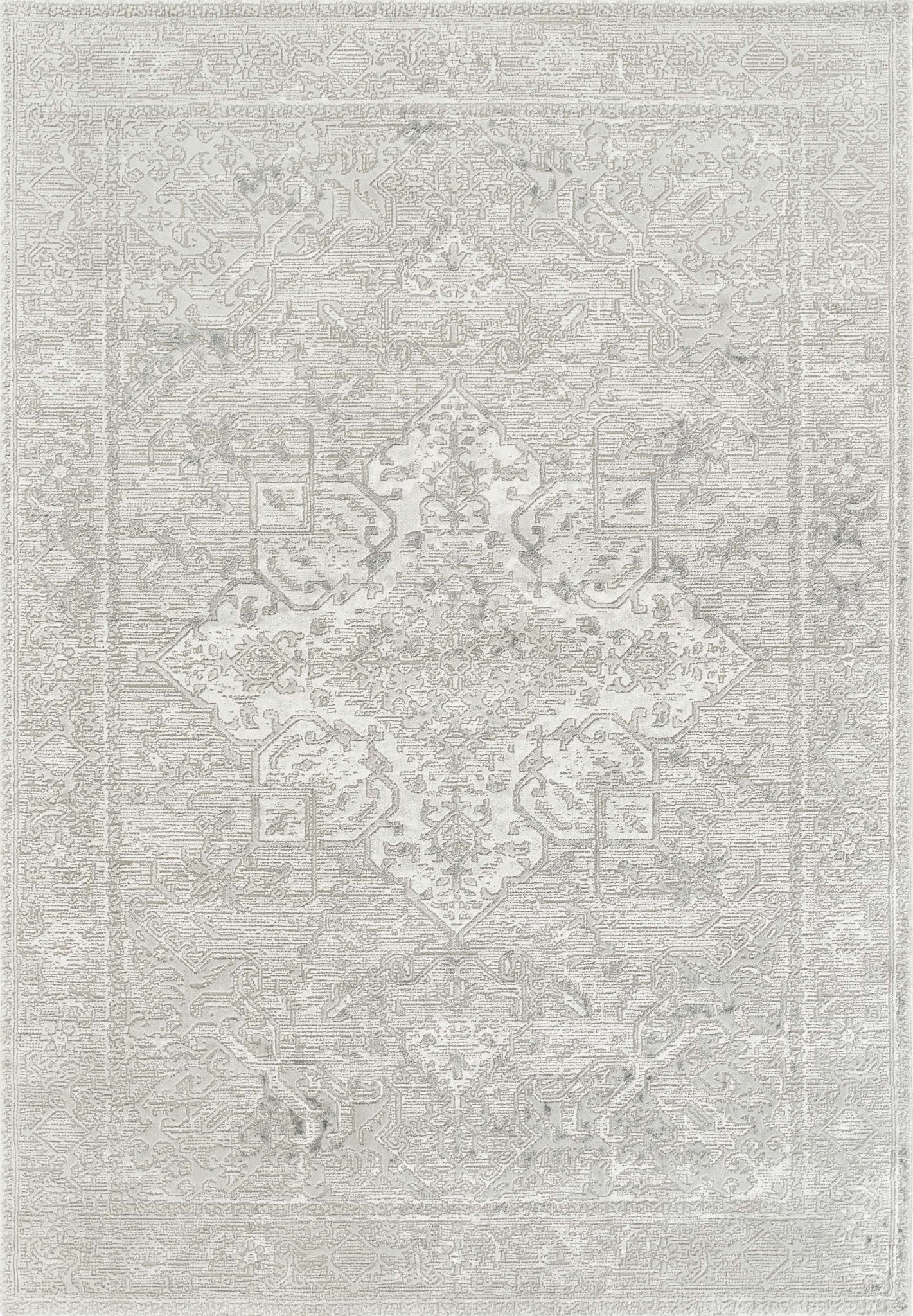 Anemon T056A Modern Area Rug Cream Silver - Quality Rugs and Furniture