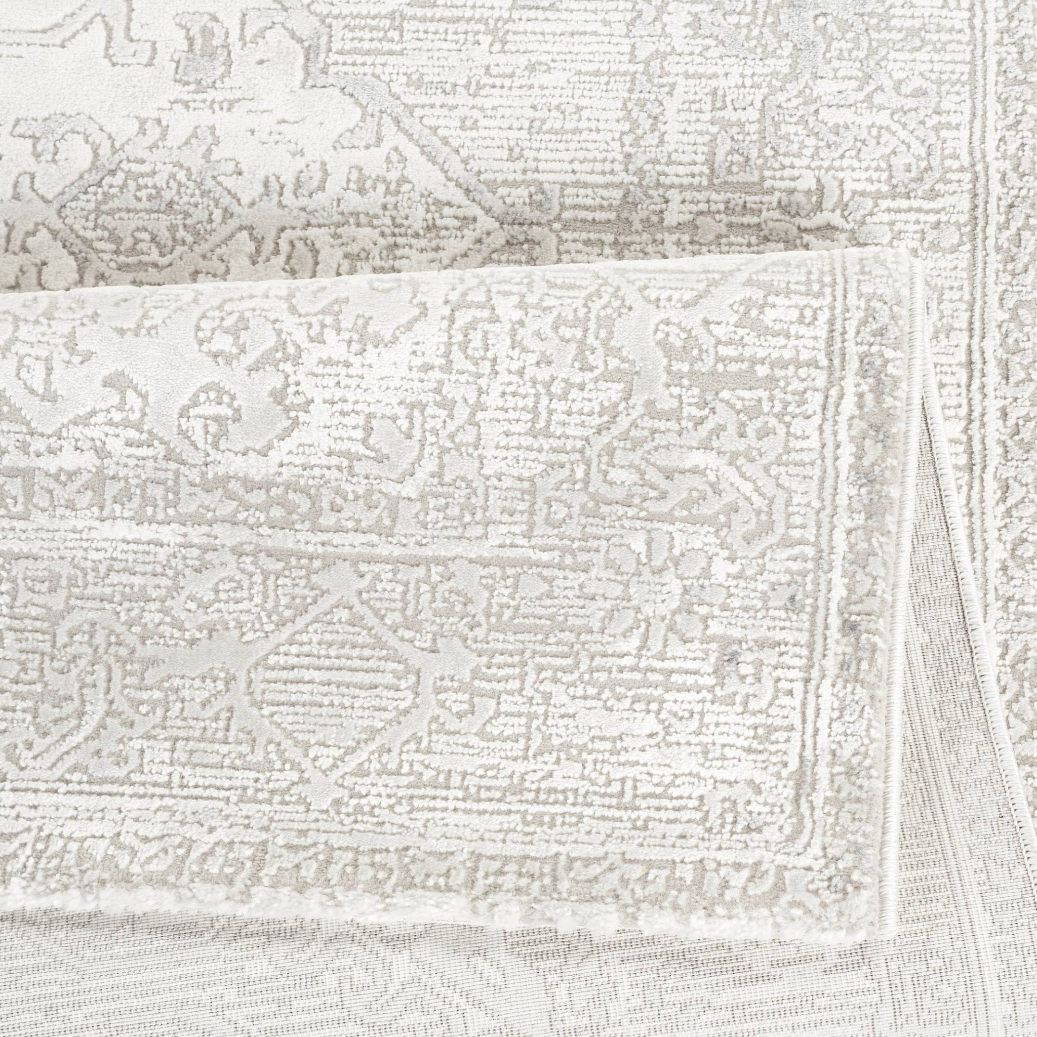 Anemon T056A Modern Area Rug Cream Silver - Quality Rugs and Furniture