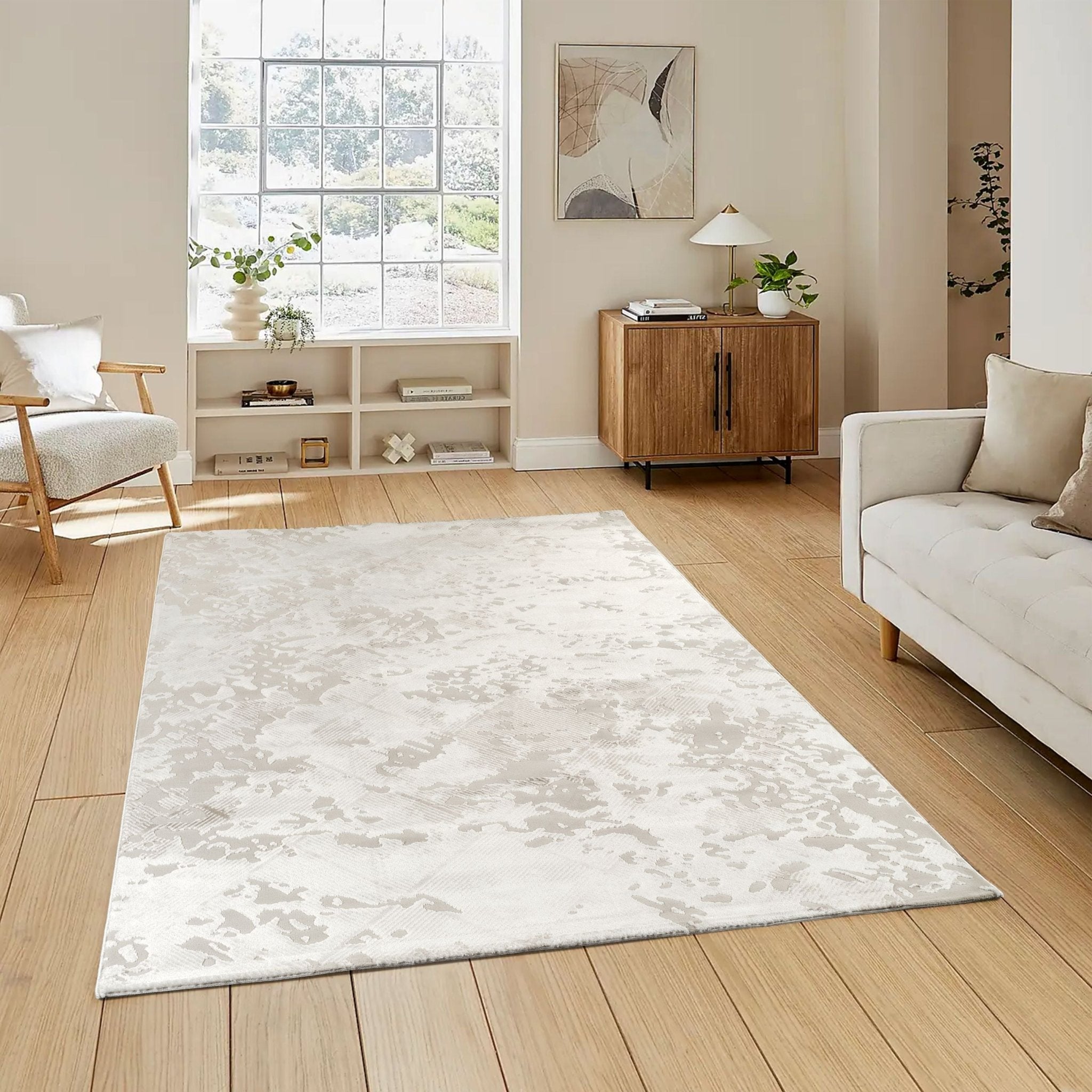 Anemon T058A Modern Area Rug Cream - Quality Rugs and Furniture