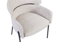 Anya Modern Dining Chair Kansas Beige Fabric with Matt Black Legs - Quality Rugs and Furniture