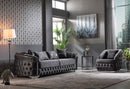 Arizona Velvet Modern Luxury Sofa Set Black Gold - Quality Rugs and Furniture