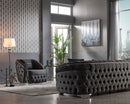 Arizona Velvet Modern Luxury Sofa Set Black Gold - Quality Rugs and Furniture