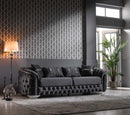 Arizona Luxury Velvet Modern Sofa Set Light Grey