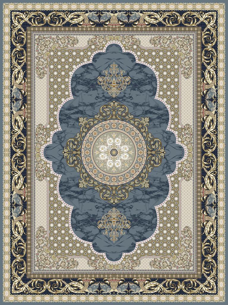 Arman Dolphin Blue Traditional Persian Area Rug - Quality Rugs and Furniture