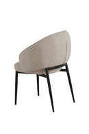Aun Chenille Modern Dining Chair Beige - Quality Rugs and Furniture
