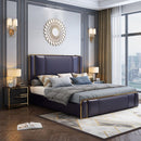 Aysel King Bed Luxury Modern Brown Gold - Quality Rugs and Furniture