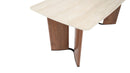 Banksia Modern Dining Table Yello Ceramic Top with Walnut Legs - Quality Rugs and Furniture