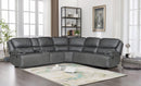 Logan Manual Recliner Corner Sofa Set Dark Grey