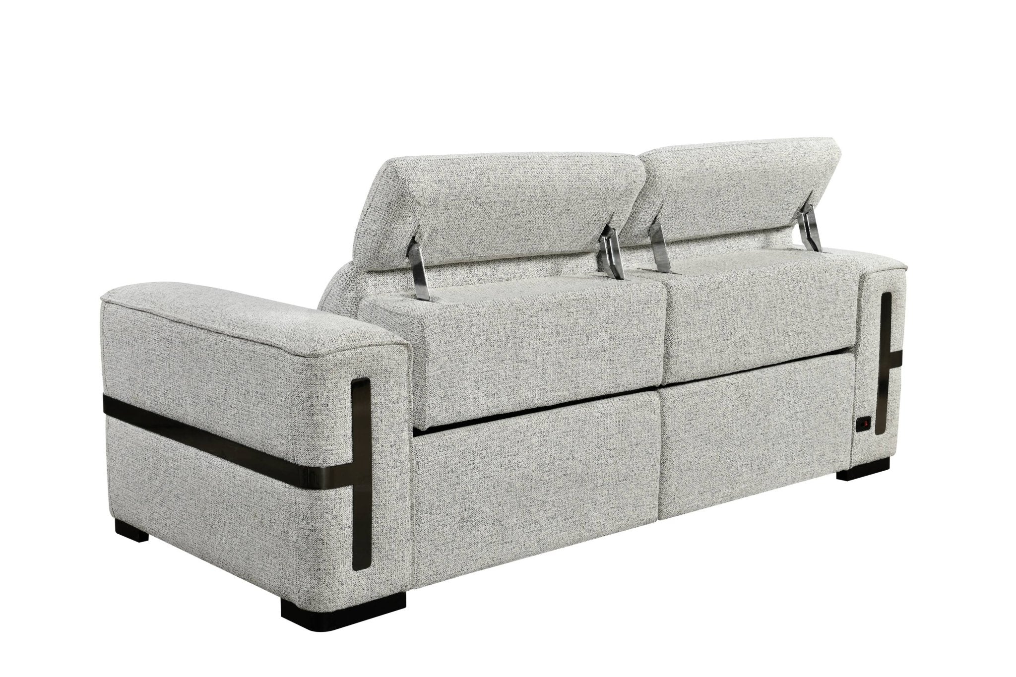 Bliss Luxury Dual Electric Recliner Fabric Sofa Set Grey - Quality Rugs and Furniture