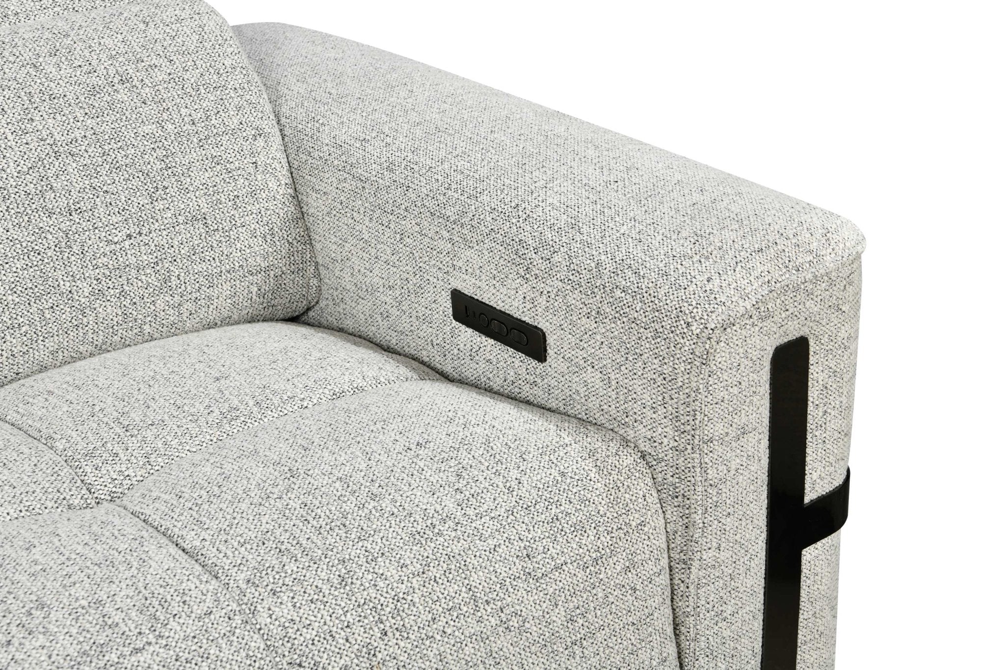 Bliss Luxury Dual Electric Recliner Fabric Sofa Set Grey - Quality Rugs and Furniture