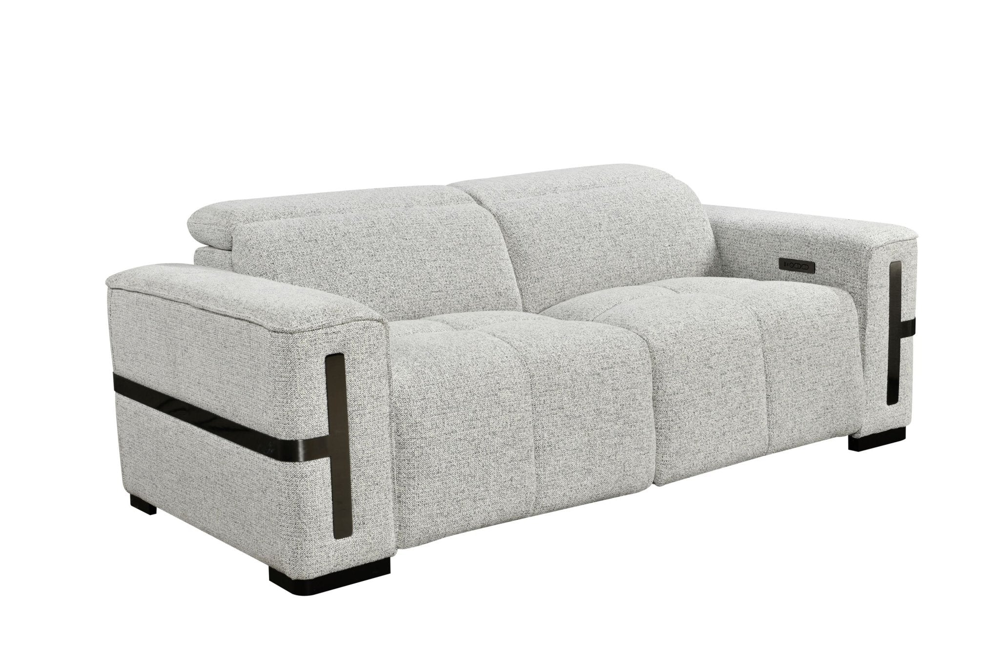 Bliss Luxury Dual Electric Recliner Fabric Sofa Set Grey - Quality Rugs and Furniture