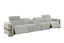 Bliss Luxury Modern Dual Electric Recliner Corner Fabric Sofa Set Grey - Quality Rugs and Furniture