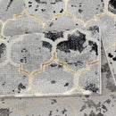 Marmaris E540A Modern Area Rug D.Grey V.Gold