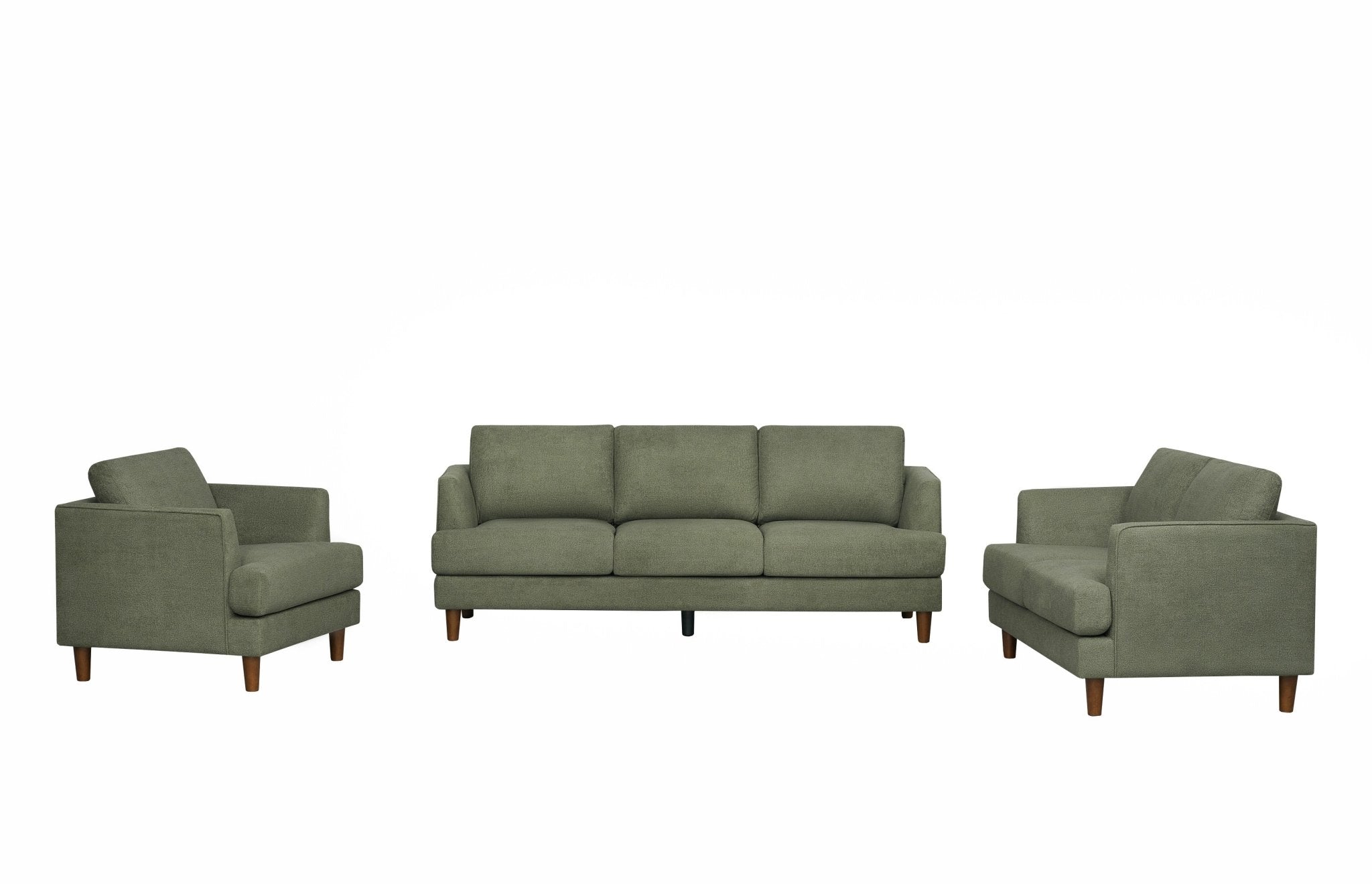 Byron Fabric Modern Sofa Set Green - Quality Rugs and Furniture