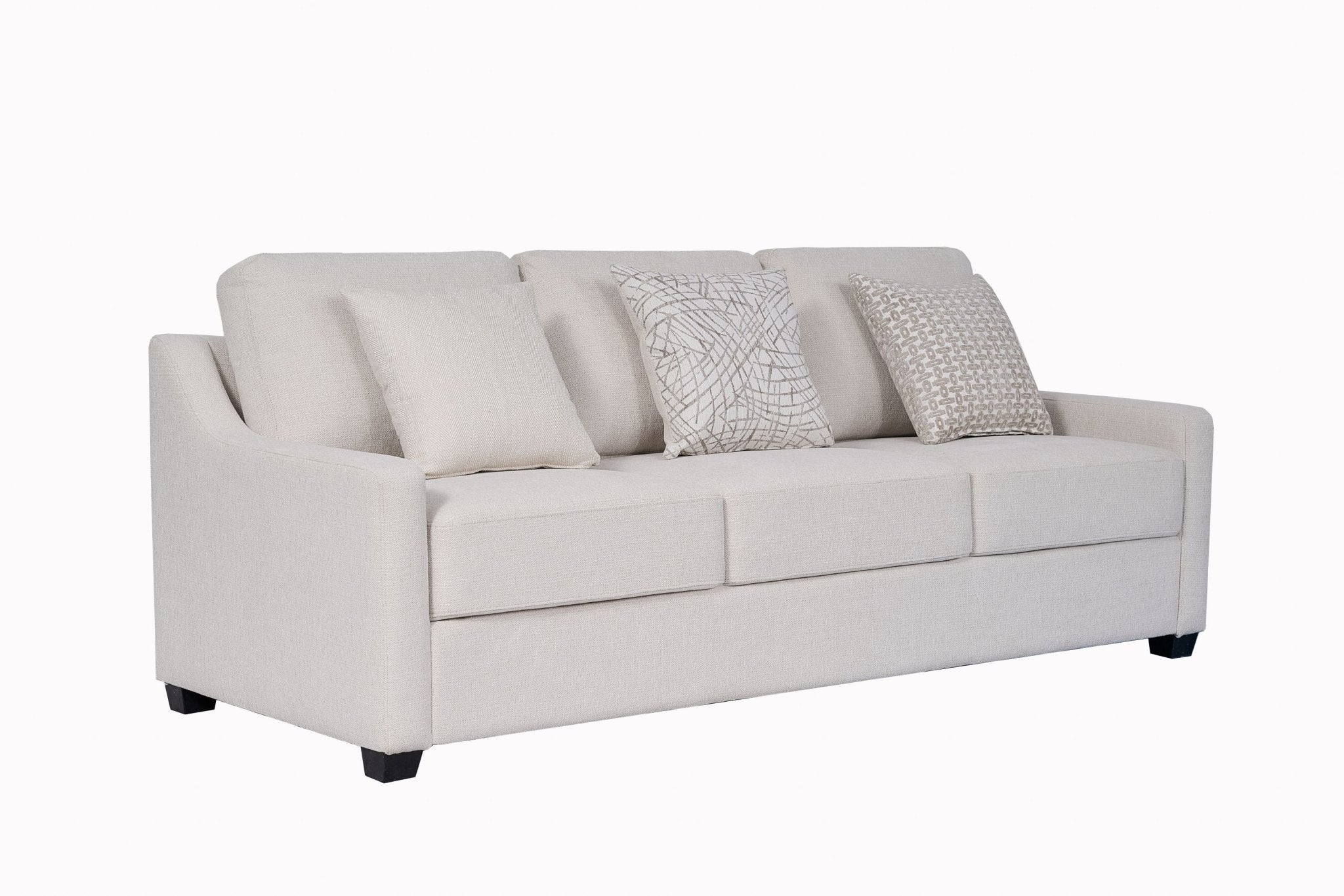 Cameron Beige Fabric Contemporary Sofa Set - Quality Rugs and Furniture