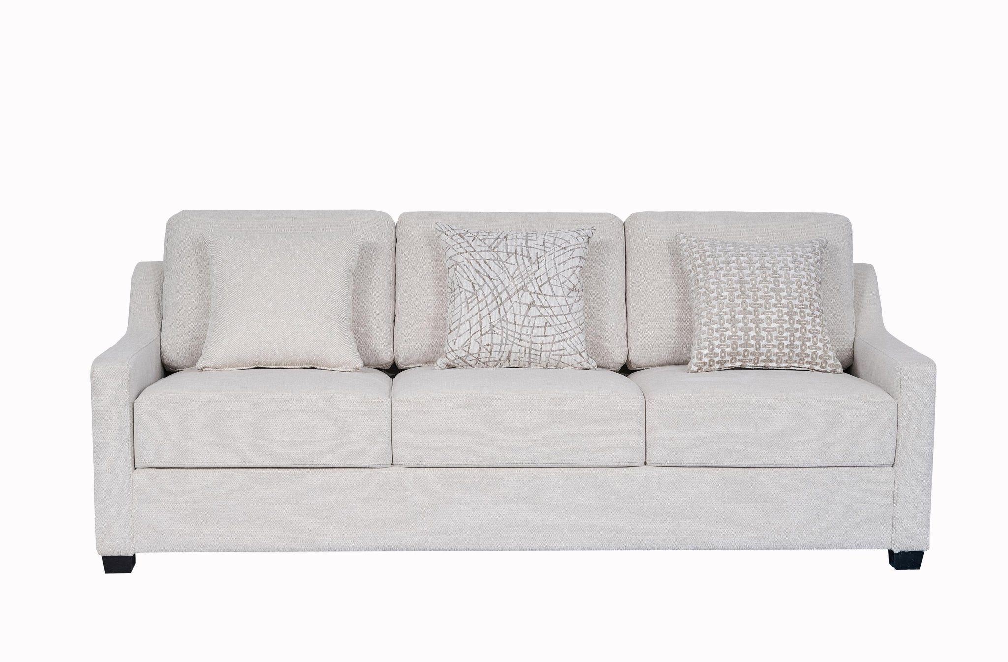 Cameron Beige Fabric Contemporary Sofa Set - Quality Rugs and Furniture