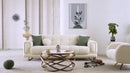Canyon Luxury Velvet Sofa Set Cream - Quality Rugs and Furniture