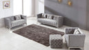 Cara Modern Velvet Sofa Set Grey - Quality Rugs and Furniture