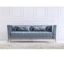 Cara Velvet Sofa Set Light Blue - Quality Rugs and Furniture