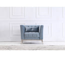 Cara Velvet Sofa Set Light Blue - Quality Rugs and Furniture