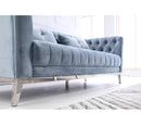 Cara Velvet Sofa Set Light Blue - Quality Rugs and Furniture