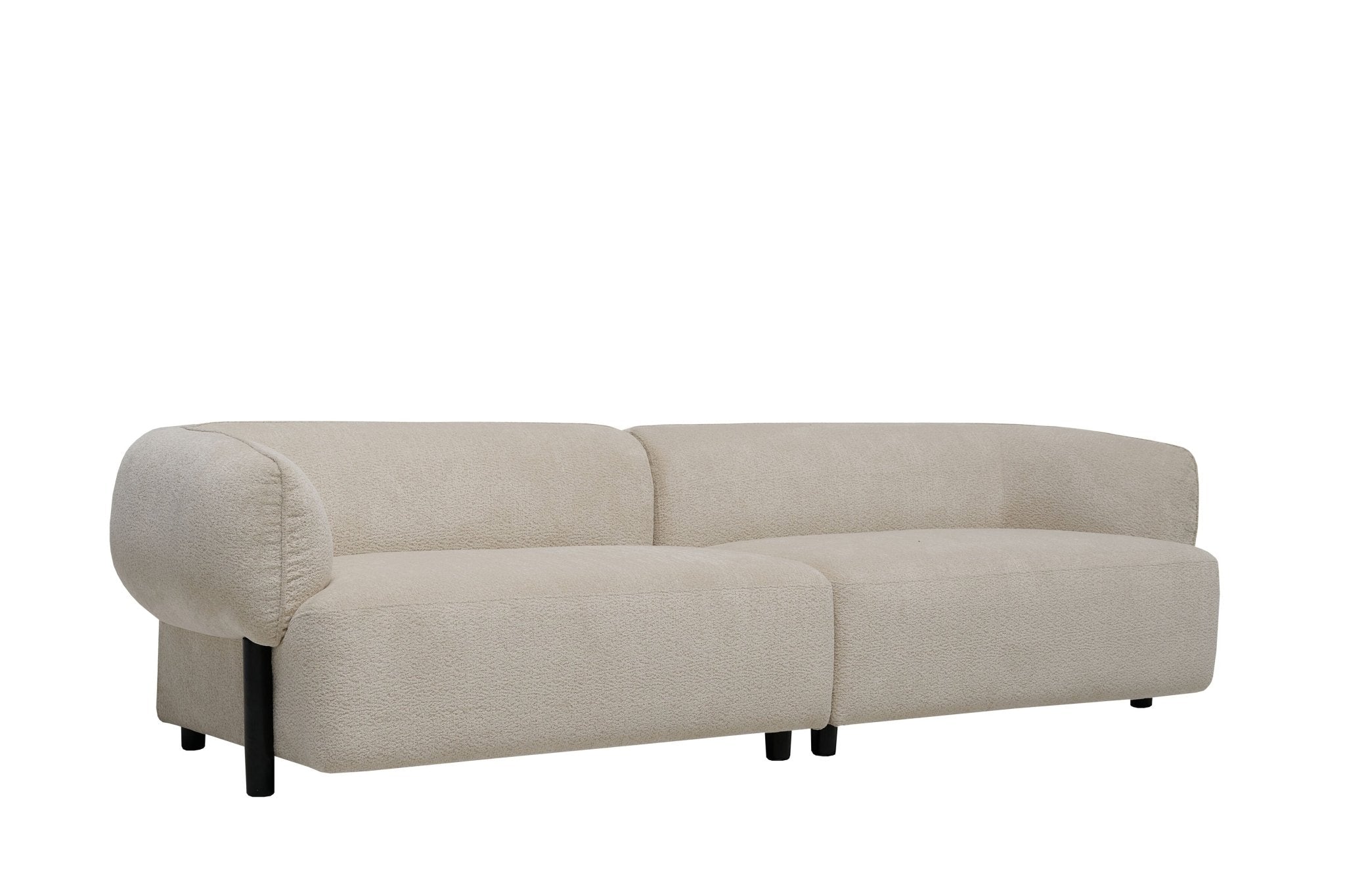 Cassia Modern Cream Fabric 4 - Seater Sofa Lounge - Quality Rugs and Furniture