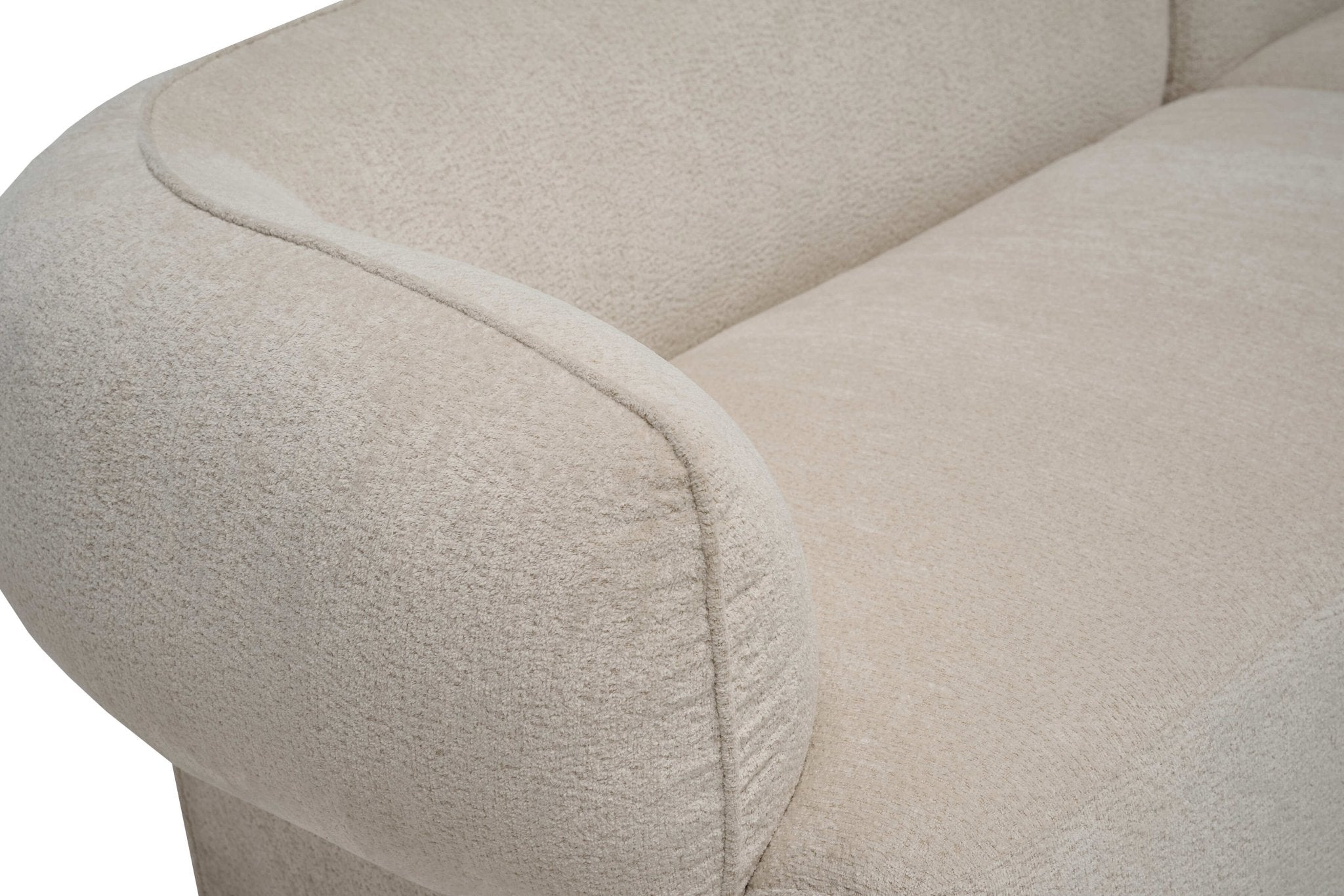 Cassia Modern Cream Fabric 4 - Seater Sofa Lounge - Quality Rugs and Furniture