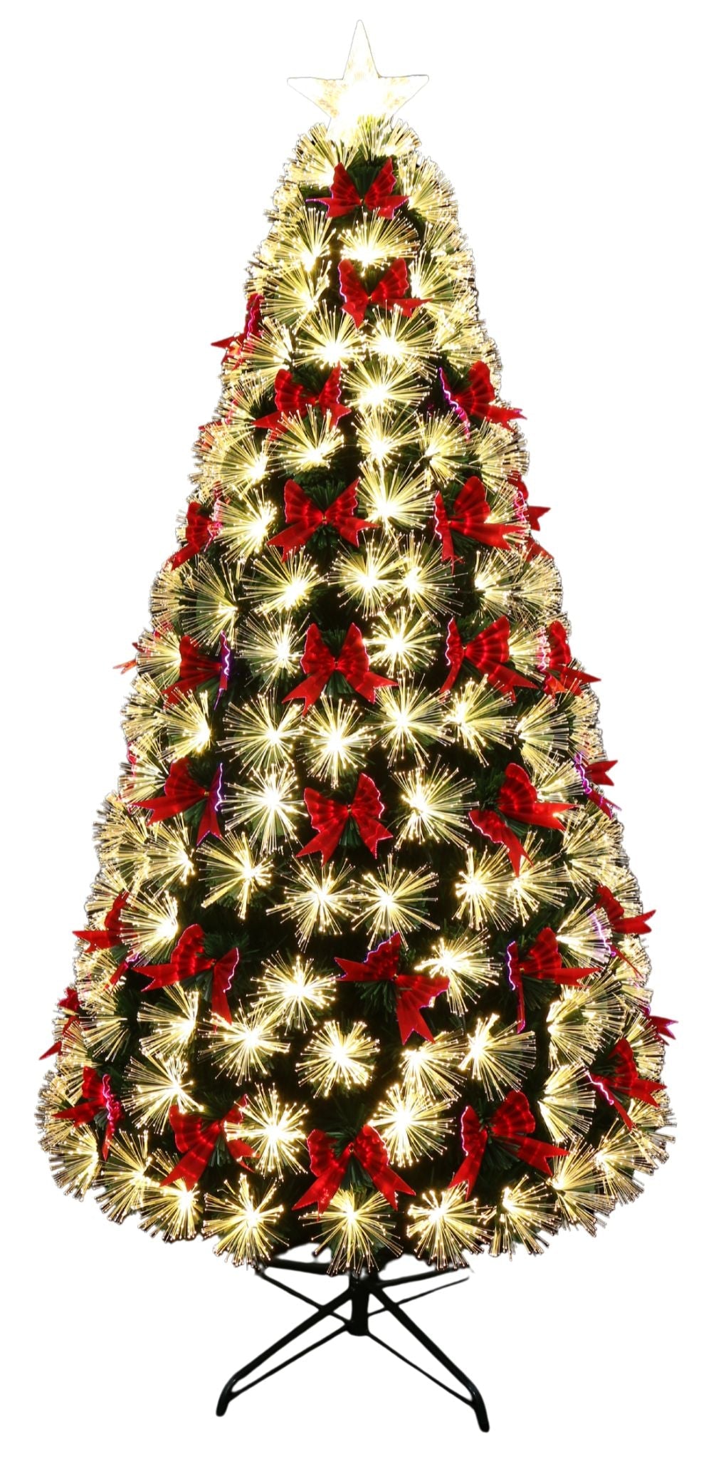 Christmas Tree T2041A Fiber Optic, Flashing Bow - Quality Rugs and Furniture