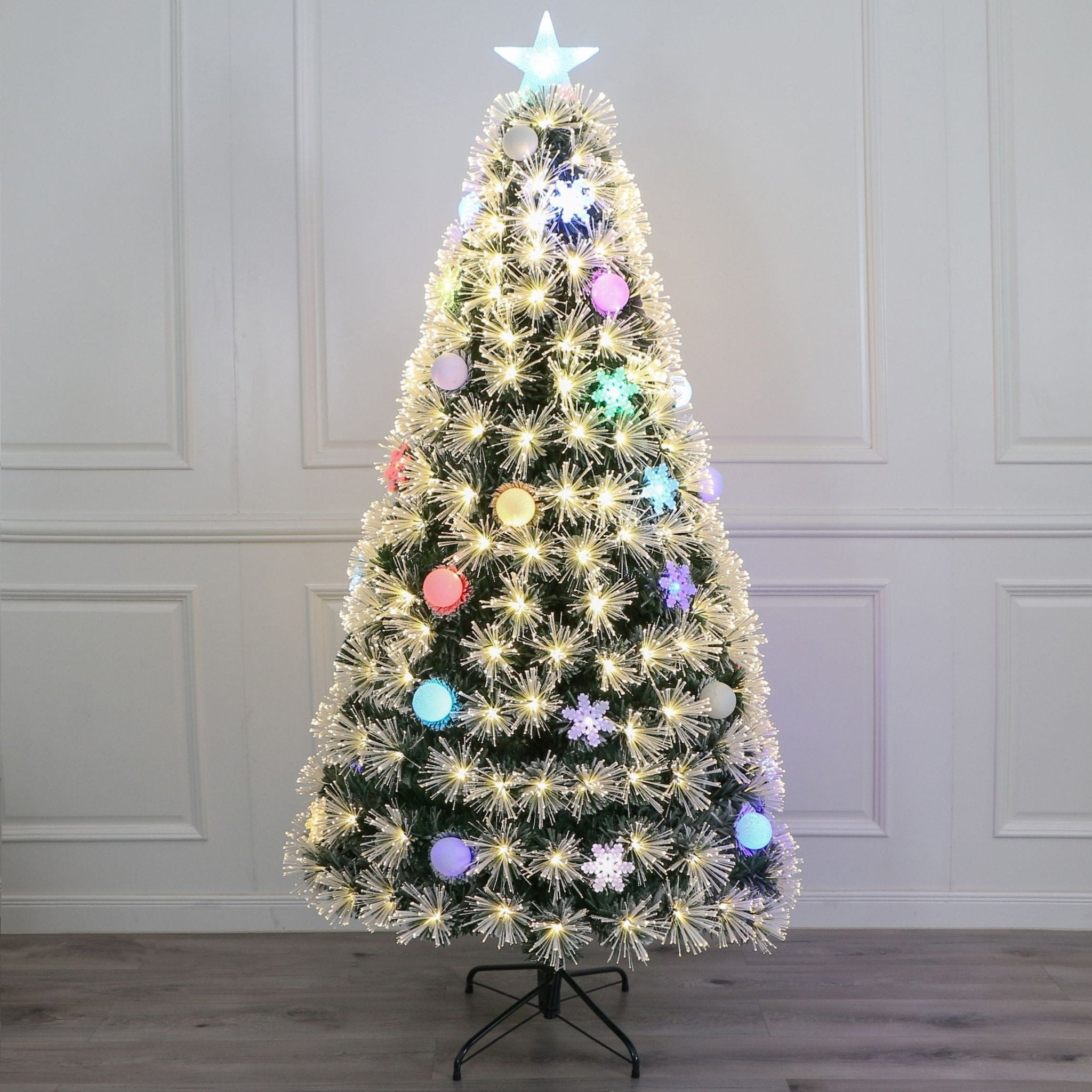 Christmas Tree T2246 Fiber Optic, Multi - colored Lights - Quality Rugs and Furniture