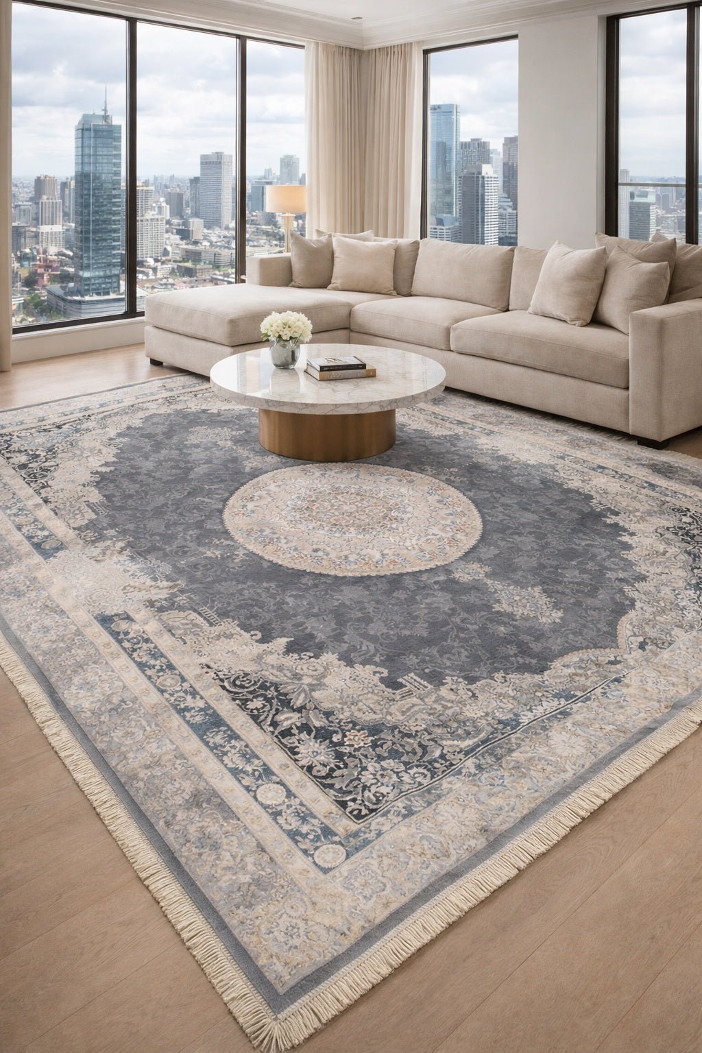 Dariush 1406 Traditional Persian Area Rug Metalik - Quality Rugs and Furniture