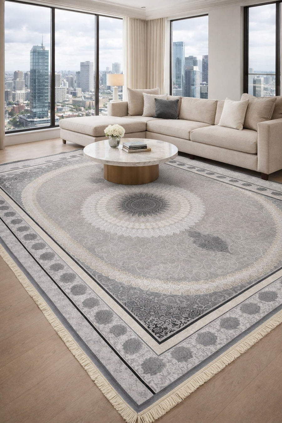 Dariush 1412 Traditional Persian Area Rug Grey - Quality Rugs and ...