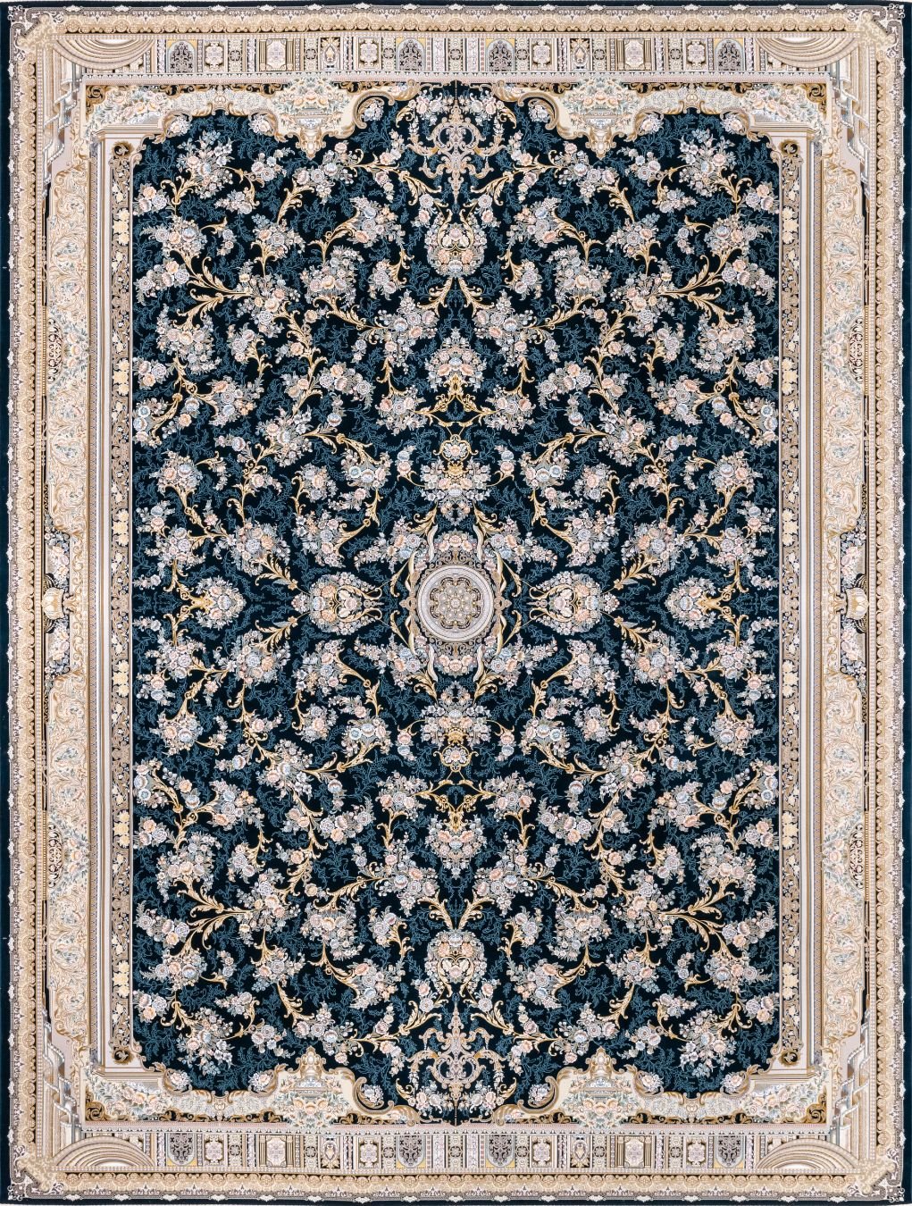 Dariush 1563 Traditional Persian Area Rug Navy Blue - Quality Rugs and Furniture