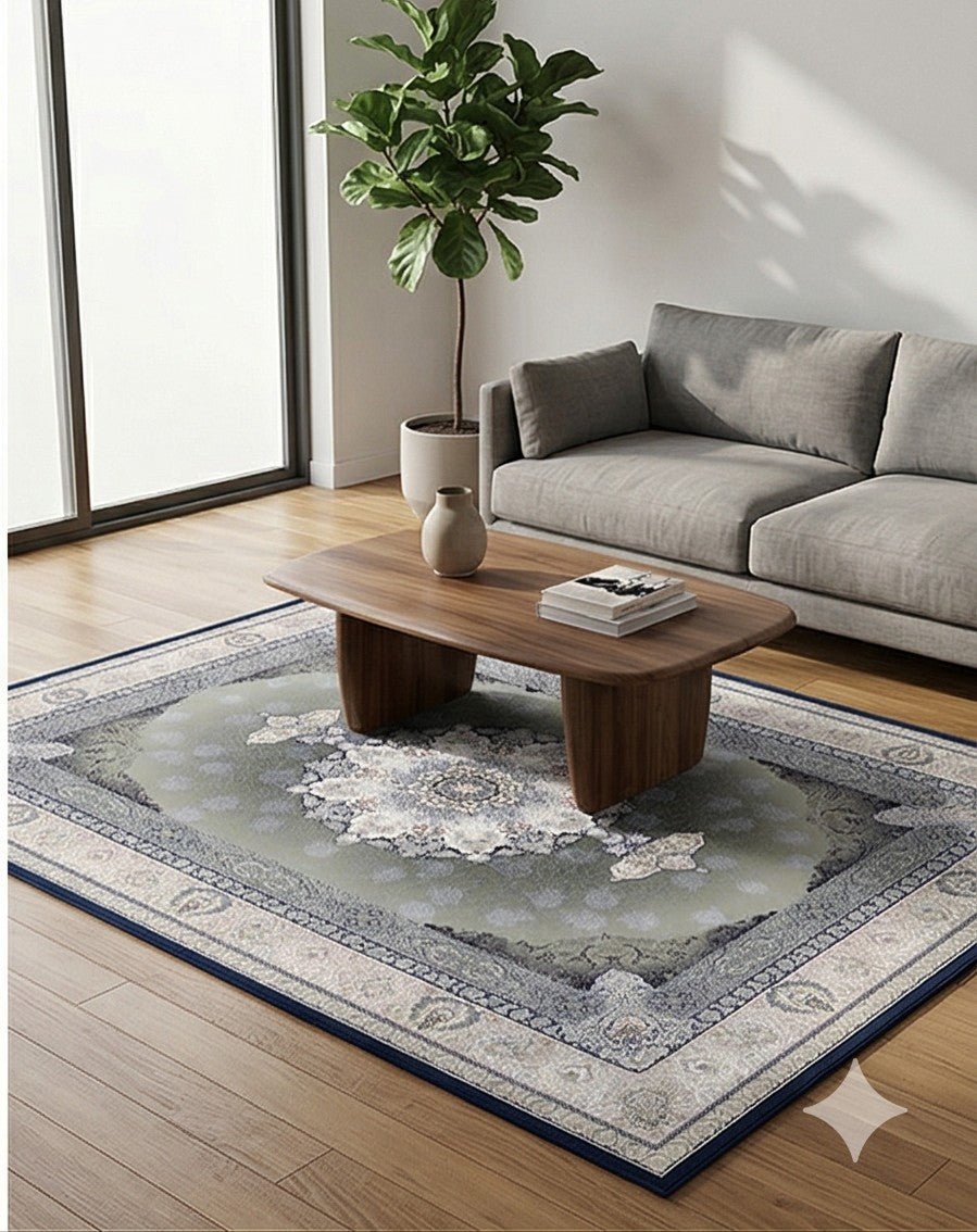 Delroba Traditional Persian Area Rug Smoky - Quality Rugs and Furniture