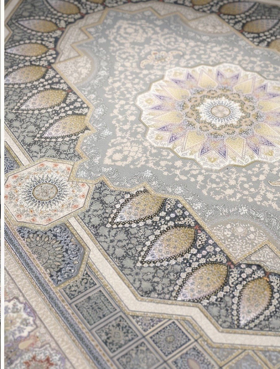 Delvin Traditional Persian Area Rug Silver - Quality Rugs and Furniture