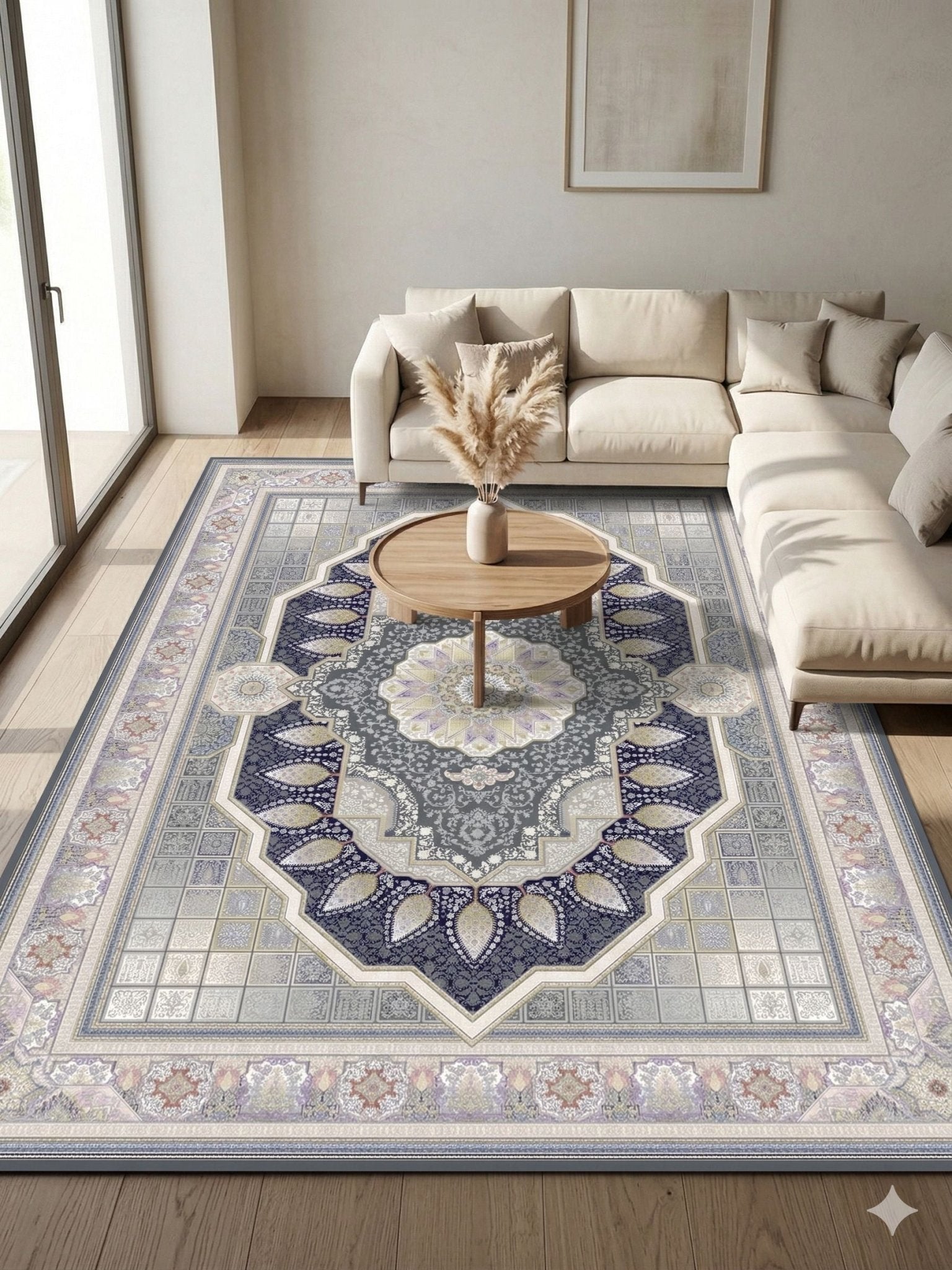 Delvin Traditional Persian Area Rug Smoky - Quality Rugs and Furniture