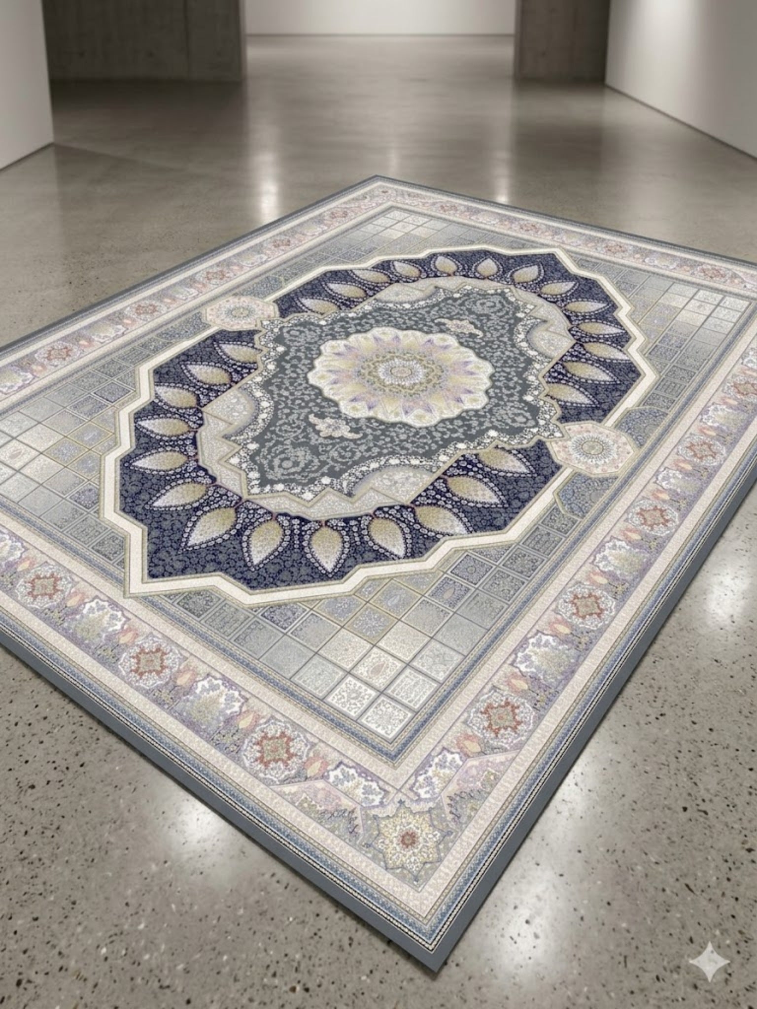 Delvin Traditional Persian Area Rug Smoky - Quality Rugs and Furniture