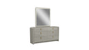 Ecoza Bedroom Suite Luxury Modern Bed Grey Lacquer - Quality Rugs and Furniture