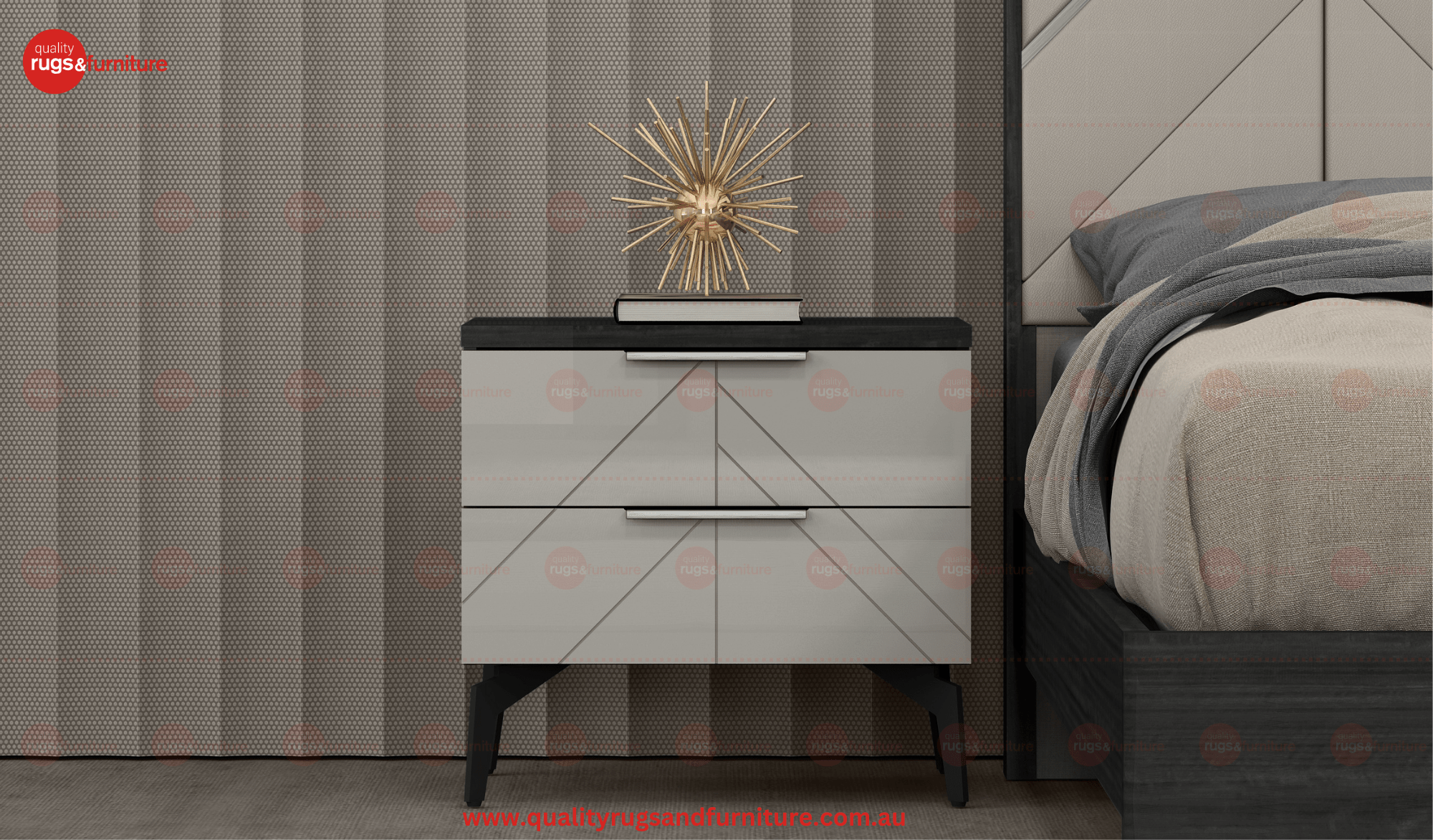 Eden Bedroom Suite Luxury Modern Grey Angley - Quality Rugs and Furniture