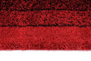 Puffy Style P301F Black / Red Modern Shaggy Area Rug
