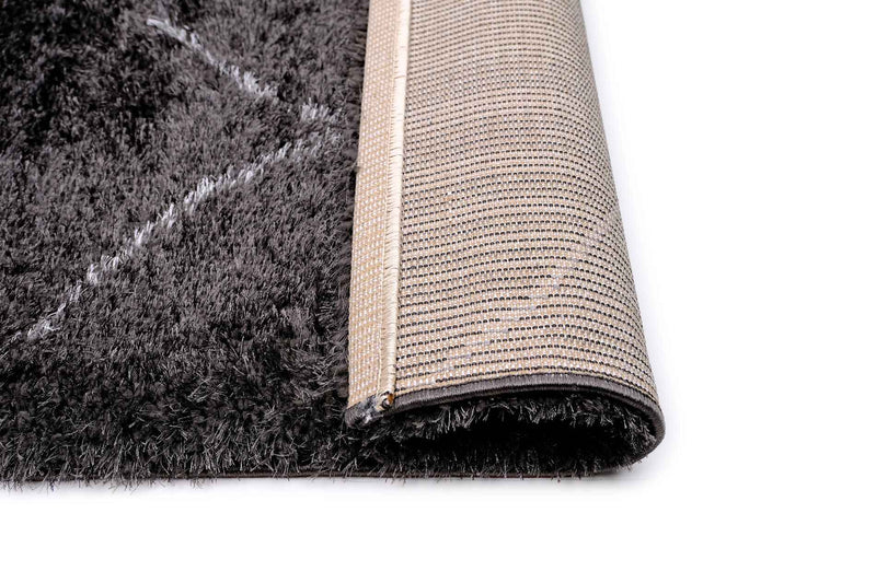 Puffy Style P313A Anthracite / Grey Modern Shaggy Area Rug